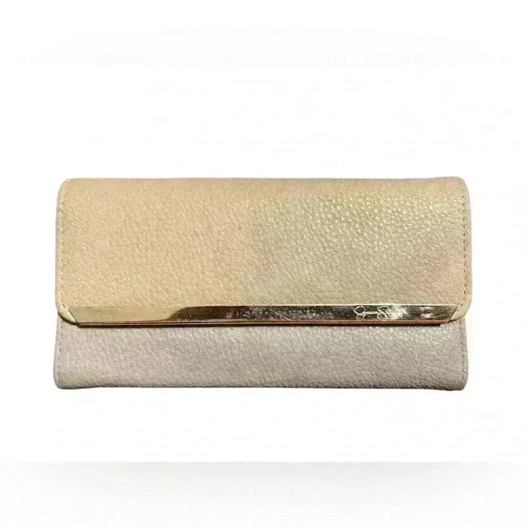 🟣Jessica Simpson Wallet – Grey Beige - Picture 1 of 4